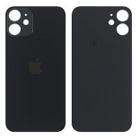 Задня кришка Apple iPhone 12 Mini (чорна оригінал Китай з великим отвором)