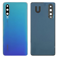 Задня кришка Huawei P30 ELE-L29 (блакитна оригінал Китай зі склом камери)