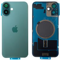 Задняя крышка Apple iPhone 16 Plus (мятная Teal оригинал Китай с рамкой, стеклом камер и магнитом)