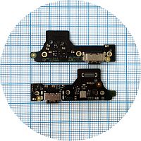 Шлейф Xiaomi Redmi 12 с разъемами зарядки, наушников и микрофоном - нижняя плата (оригинал Китай)