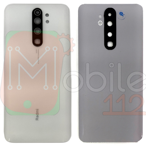 Задня кришка Xiaomi Redmi Note 8 Pro M1906G7I (біла зі склом камери)