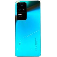 Задняя крышка Xiaomi Poco F4 (голубая со стеклом камеры)