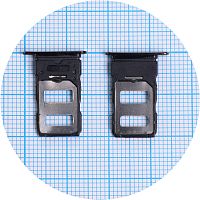 Держатель Sim карты Xiaomi Mi 10T, Mi 10T Pro, Redmi K30s (серый на 2 Sim)