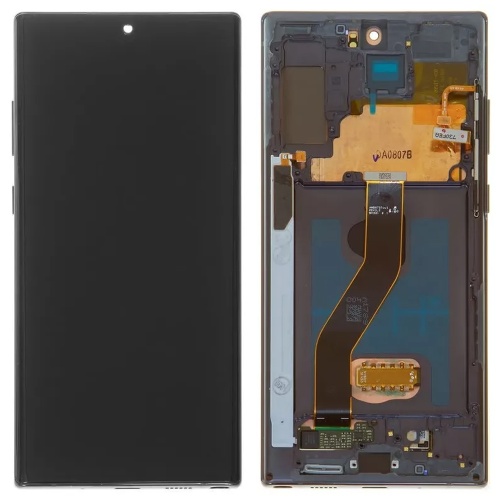 Дисплей Samsung Galaxy Note 10 Plus N975F з тачскріном (OLED Small Glass із чорною рамкою)