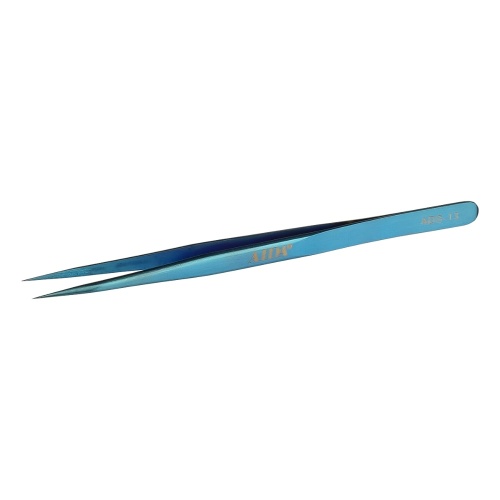 Пінцет прямий Aida ADS-13 з блакитним антистатичним покриттям