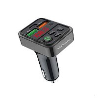 FM  модулятор WUW C162 2USB QC3.0 12 USB, 1 Type C PD 25W Bluetooth (чорний)