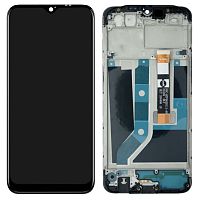 Дисплей Oppo A12 A12s з тачскріном та рамкою (AAAA чорний шлейф)