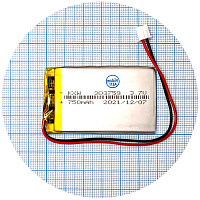 Акумулятор універсальний 303759 60 х 37 х 3 мм 750 mAh 3.7V