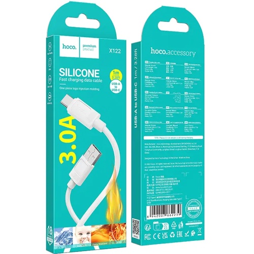 Кабель зарядки Hoco X122 USB A - Type C 3.0A 1м фото 4