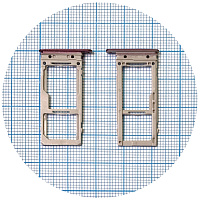 Тримач SIM карти Samsung Galaxy S9 G960F, S9 Plus G965F (фіолетовий 2 SIM (1 SIM + Micro SD))