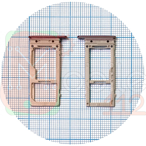 Держатель Sim карты Samsung Galaxy S9 G960F, S9 Plus G965F (фиолетовый 2 SIM (1 SIM + Micro SD))