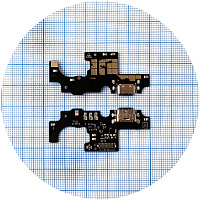 Шлейф ZTE Blade A7s 2020 з роз'ємом зарядки та мікрофоном - нижня плата (оригінал Китай)