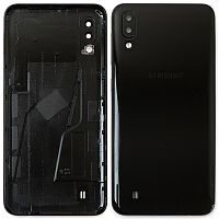 Задняя крышка Samsung Galaxy M10 M105F (черная оригинал Китай со стеклом камеры)