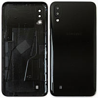 Задня кришка Samsung Galaxy M10 M105F (чорна оригінал Китай зі склом камери)