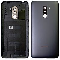 Задняя крышка Xiaomi Pocophone F1 M1805E10A (черная Original New со стеклом камеры)