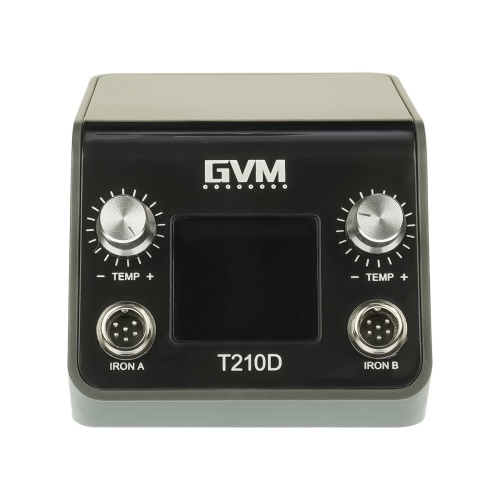 Паяльная станция прецизионная GVM T210D (2 паяльника стандарта JBC 210, 120W, 150C - 480C) фото 3