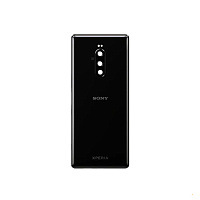 Задня кришка Sony Xperia 1 J9110 (чорна оригінал Китай зі склом камери)