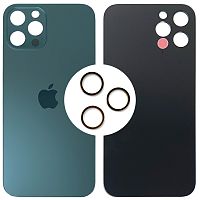 Задня кришка Apple iPhone 12 Pro (синя оригінал Китай з кільцями)