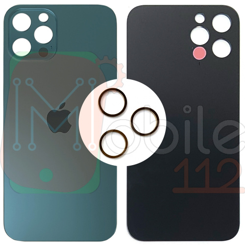 Задня кришка Apple iPhone 12 Pro (синя оригінал Китай з кільцями)
