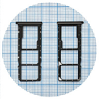 Тримач SIM карти та карти пам'яті Samsung Galaxy A03 Core A032F (чорний на 2 SIM)