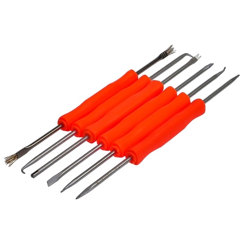 Паяльний набір в пеналі Aida A-806 (паяльник 60W, рег. t 200-450 гр C, жала 900M 6шт, інструменти та розхідники) фото 4