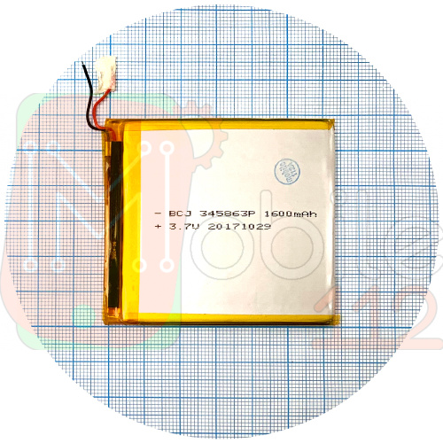 Акумулятор універсальний 345863Р 64 х 58 х 3 мм 1600 mAh 3.7V