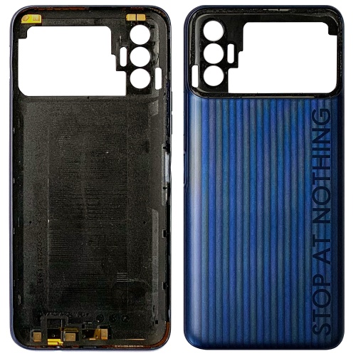 Задняя крышка Tecno Spark 8p KG7H KG7 KG7n (синяя оригинал Китай без стекла камеры) фото 2