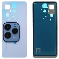 Задня кришка Infinix Hot 40 X6836 (синя оригінал Китай зі склом камери)