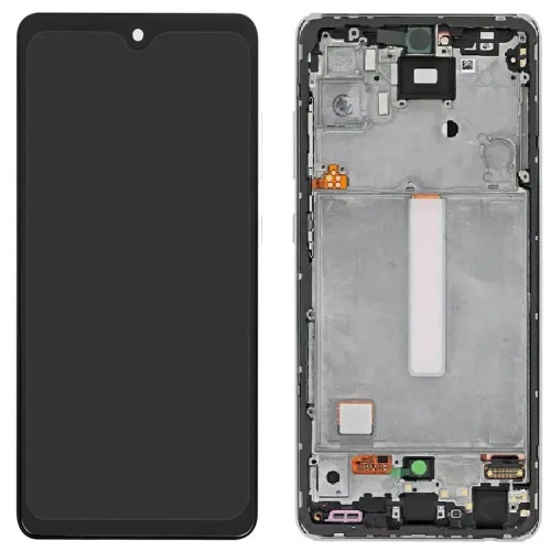 Дисплей Samsung Galaxy A52 A526 A525 A528 + тачскрин (OLED Small Glass с серой рамкой)
