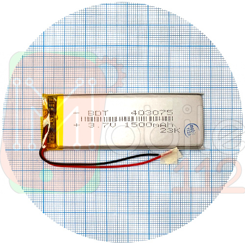 Акумулятор універсальний 403075 76 х 27 х 3,7 мм 1500 mAh 3.7V