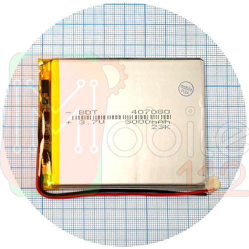Аккумулятор универсальный 407080 79 х 70 х 3 мм 3000 mAh 3.7V
