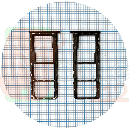 Держатель Sim карты Samsung Galaxy A20s A207F, A30s A307, A50s A507F, A70s A707F (черный на 2 SIM + Micro SD)