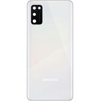 Задня кришка Samsung Galaxy A41 2020 A415F (срібляста оригінал Китай зі склом камери)