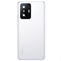 Задня кришка Xiaomi 11T, 11T Pro (біла зі склом камери)