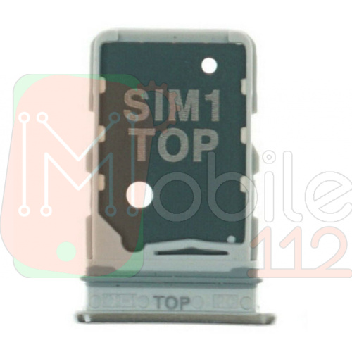 Тримач Sim картки Samsung Galaxy A80 2019 A805F (сріблястий на 2 SIM)