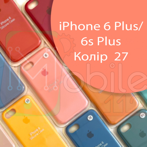 Чохол Silicone case для iPhone 6 Plus, 6S Plus (рожевий №27)