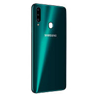 Задня кришка Samsung Galaxy A20s 2019 A207F (зелена оригінал Китай зі склом камери)