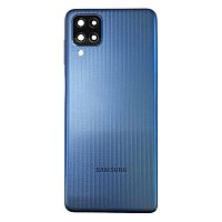 Задняя крышка Samsung Galaxy M12 M127F (синяя оригинал Китай со стеклом камеры)