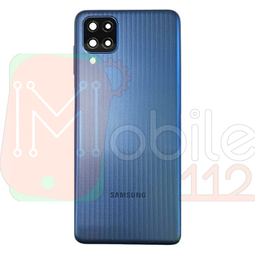 Задня кришка Samsung Galaxy M12 M127F (синій оригінал Китай зі склом камери)