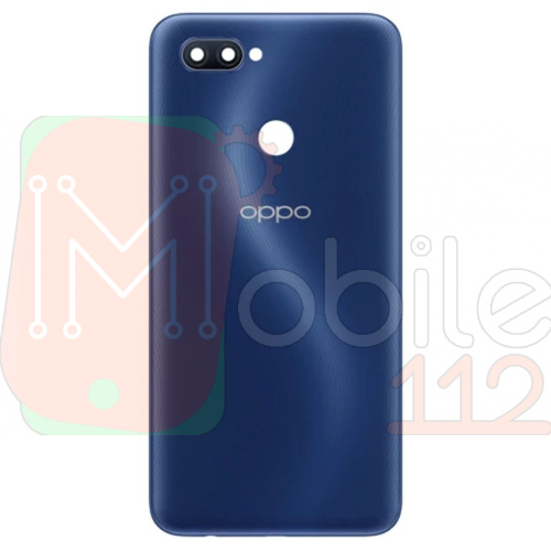 Задня кришка Oppo A12s суміст. с Oppo A12 CPH2083 CPH2077 (синя, Deep Blue із склом камери)