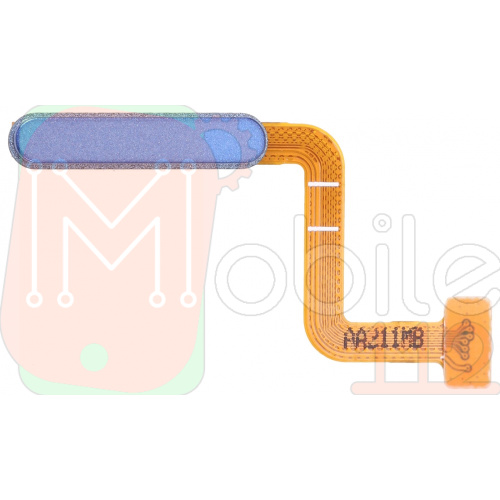 Шлейф Samsung Galaxy M52 5G M526B з кнопкою включення та сканером відбитка пальця (синій оригінал Китай)