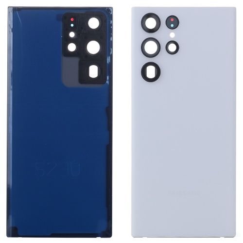 Задня кришка Samsung Galaxy S22 Ultra 5G S908 (біла оригінал Китай зі склом камери)