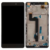 Дисплей Xiaomi Mi Max + тачскрин (черный с передней панелью)
