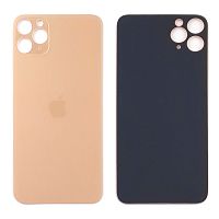 Задняя крышка Apple iPhone 11 Pro Max (золотистая AAA с большим отверстием)