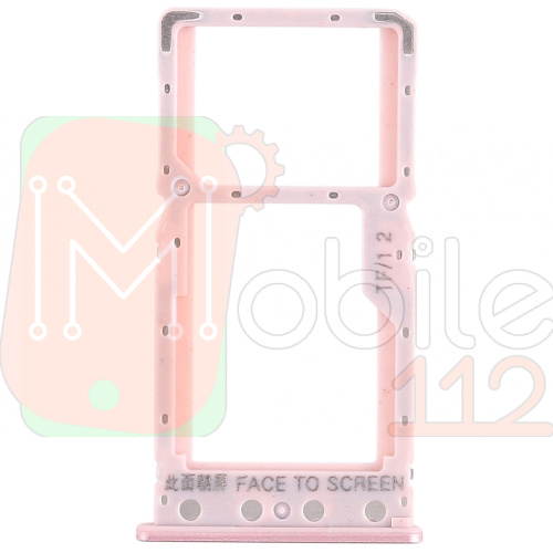Тримач SIM карти та карти пам'яті Redmi 6, Redmi 6A (рожевий 2 SIM (1 SIM + Micro SD))
