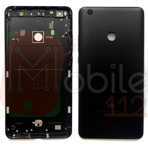 Задня кришка Xiaomi Mi Max 2, MDE40 MDI40 (чорна оригінал Китай зі склом камери)