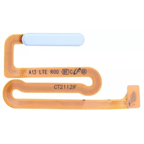 Шлейф Samsung Galaxy A13 A135F A137F з кнопкою включення та сканером відбитка пальця (AAA синій)