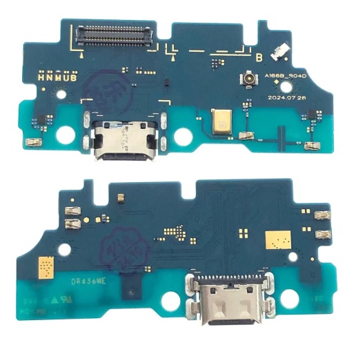 Шлейф Samsung Galaxy A16 5G A166B з роз'ємом зарядки та мікрофоном - нижня плата (AA)
