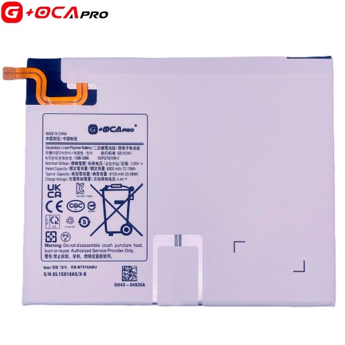 Акумулятор Samsung EB-BT515ABU оригінал G+OCA Pro Galaxy Tab A 10.1 T510 6000 mAh
