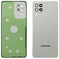 Задняя крышка Samsung Galaxy A22 4G A225F (белая оригинал Китай со стеклом камеры)